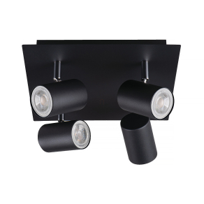 Spot lámpa 4 foglalattal, fekete - Evalo Kanlux 35697