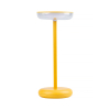 Sárga kültéri asztali LED lámpa  26 cm - Fluxy Kanlux 37314, beépített akkumulátor, hordozható, dimmelhető, föccsenő víz ellen védett, 3000 K, 140 lm, 1,7 W
