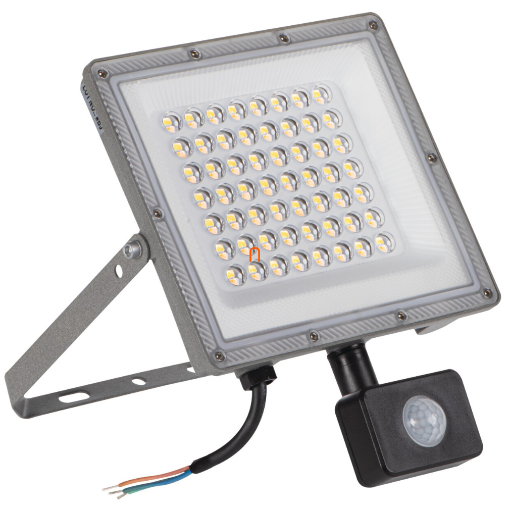 Mozgásérzékelős LED reflektor, szabályozható, 50 W, 2400 lm - Acete Kanlux 38498