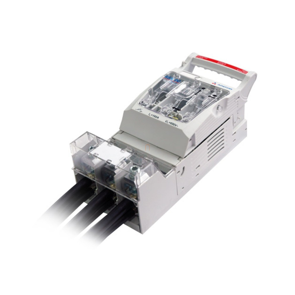 Szakaszoló biztosíték vízszintes 00-160A, szerelőlapra, S csatlakozás APATOR RBK 00-W, 63-823333-141