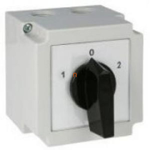   Tokozott ipari 1-0-2 állású választókapcsoló 4P 40A Apator 4G40-75-PK