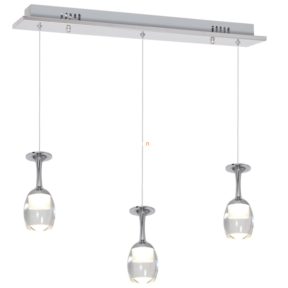 Függesztett LED lámpa 3x5 W, hidegfehér, krómszínű (Coppa)