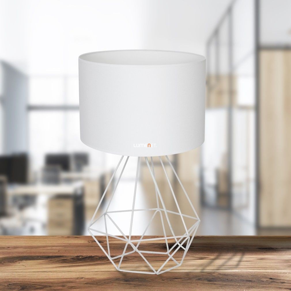 Textil asztali lámpa geometrikus talppal (Basket)