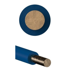   H07V-U  1x 4 kék (100) 450/750V egyerű tömörvezeték (M-Cu, MCu)