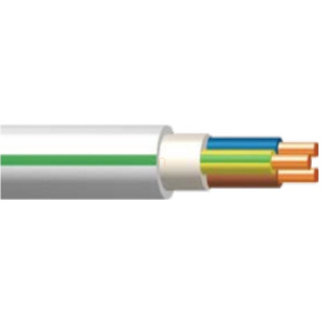   NYM-J 3x 2,5 NKT INSTAL PLUS szürke, zöld csíkkal (100) 300/500V tömör installációs vezeték (MB-Cu, MBCu)