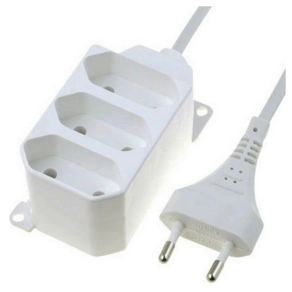   Bontott csomagolású Hármas földelt dugalj, csapfedeles, barna