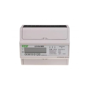  Fogyasztásmérő 3F 100A digitális, MID hitelesített, DIN sínre, 7modulos F&F LE-03d