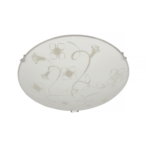   Mennyezeti lámpatest 1xE27 foglalattal IP20 220-240V fehér, króm - Klausen Fiori KL8021