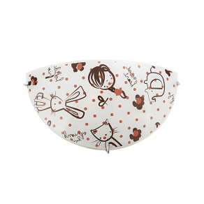   Gyerekszobai mintás fali lámpa E27 foglalattal - Samba Klausen KL5837