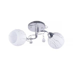   Csillár kristály díszekkel 2xE27 foglalattal - Flash Klausen LY-3127