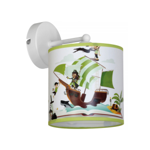   Kalóz mintás fali lámpa E27 foglalattal - Pirat Klausen KL6587