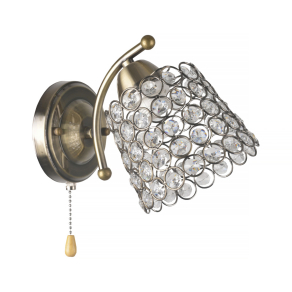   Fali lámpa kristály berakással, húzókapcsolóval E27 foglalattal - Myrna Klausen LY-3322