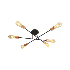   Mennyezeti lámpa 6xE27 foglalattal - Straight Klausen KL100008