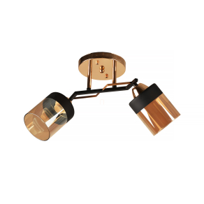   Csillár 2xE27 foglalattal IP20 220-240V fekete, arany - Laser 2 LY-3482 Klausen