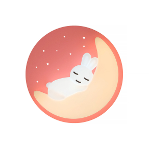   Szabályozható gyerekszobai mennyezeti LED lámpa, nyuszis, 46 cm, 40 W, 3200 lm, 3000-6000 K, pink színben - Tender Klausen KL151021