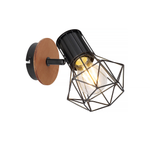   Fali lámpa 1xE27 foglalattal IP20 220-240V barna - Klausen Skull KL161017