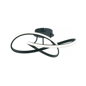   Mennyezeti LED lámpa, 50 cm, fekete, 40 W, 3200 lm, 4000 K - Intrigue Klausen KL140020