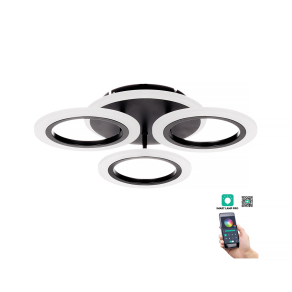   Szabályozható mennyezeti LED lámpa, fekete, 37 W, 3200 lm, 3000-4000-6500 K - Primus Klausen KL151058