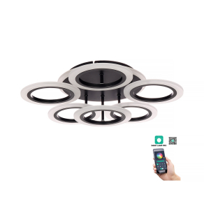   Szabályozható mennyezeti LED lámpa, fekete, 73 W, 6500 lm, 3000-4000-6500 K - Primus Klausen KL151059