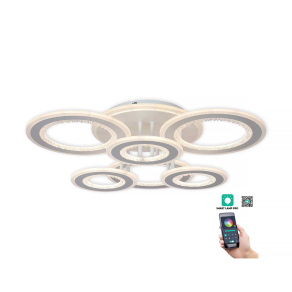   Szabályozható mennyezeti LED lámpa, fehér, 64 cm, 174 W, 15300 lm, 3000-4000-6500 K - Rondos Klausen KL151065