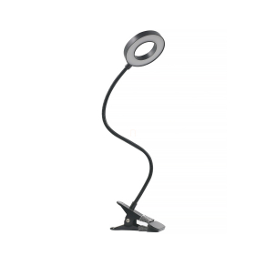   Szabályozható csíptetős asztali LED lámpa, fekete 38 cm, 8 W, 790 lm, 3000-4500-6500 K - Flex Klausen KLAUKL148009