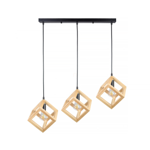   Függesztett lámpa natúr színben 3 foglalattal - Rhombus Klausen KL113014