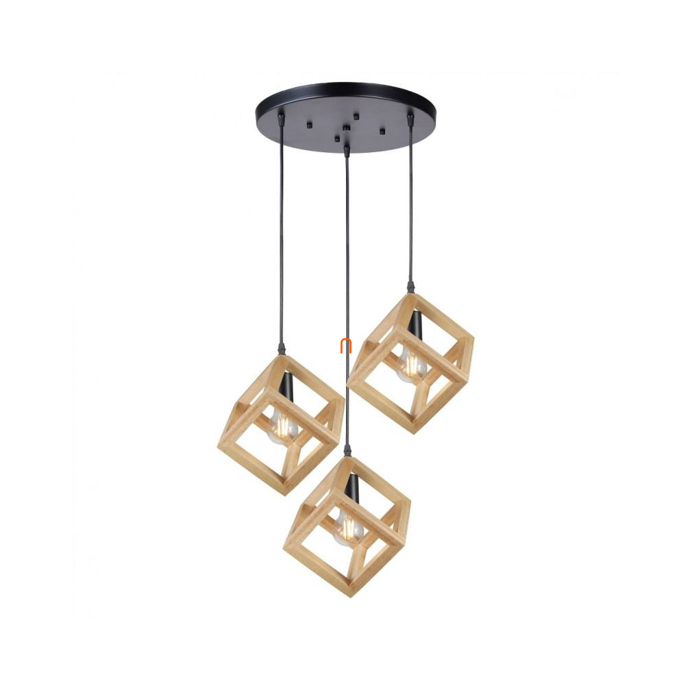 Függesztett lámpa natúr színben 3 foglalattal - Rhombus Klausen KL113016