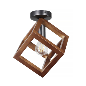   Mennyezeti fakockás lámpa, sötét barna színben E27 foglalattal - Rhombus Klausen KL101051