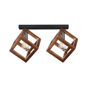   Mennyezeti fakockás lámpa 2xE27 foglalattal - Rhombus Klausen KL100052