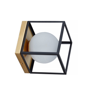   Fali lámpa fekete arany E27 foglalattal - Fence Klausen KL101054