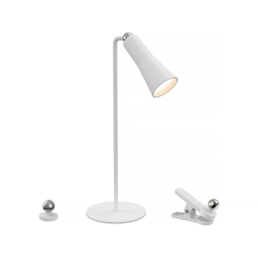   Asztali LED lámpa csíptetővel, 37 cm, fehér, 3 W, 360 lm, 4000 K - Bright Klausen KLAUKL148016