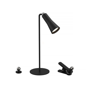   Asztali LED lámpa csíptetővel, 37 cm, fekete, 3 W, 120 lm, 4000 K - Bright Klausen KL148017