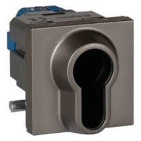   Legrand Program Mosaic kulcsos kapcsoló+nyomó 3 állású, 2m, 6A, fehér - 77075