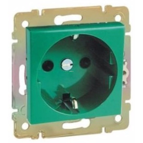 Legrand Valena 2P+F csatlakozóaljzat zöld - 774372
