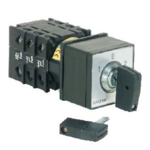   Ganz KK0-20-6008 D Motorkapcsoló, fogantyús kézikapcsoló 20A, irányváltó IP44, mellső és hátsó felerősítés