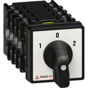   Ganz átkapcsoló 0 állással, fogantyús kézikapcsoló 20A, 1-0-2 felirat, IP44, 4P (KK0-20-6432)