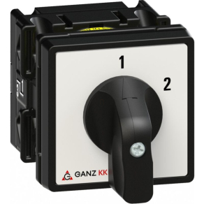   Ganz KK0-20-6476 Átkapcsoló 0 állás nélkül, fogantyús kézikapcsoló 20A, 1-2 felirat, IP44, 1P