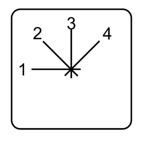   Ganz KKZ0-20-4491 Fokozatkapcsoló, 20A, 4 fokozat 0-nélkül, nyitott-kulcsos, IP44, 3P