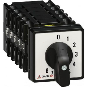   Ganz KK1-32-3900 Fokozatkapcsoló, 32A, 8 fokozatú 0-állással, IP44, 1P