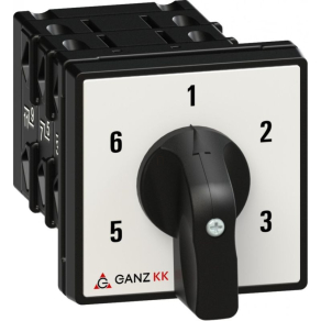   Ganz KK1-32-6037 Átkapcsoló, fogantyús kézikapcsoló 32A, 1-6 felirat, IP44, 1P