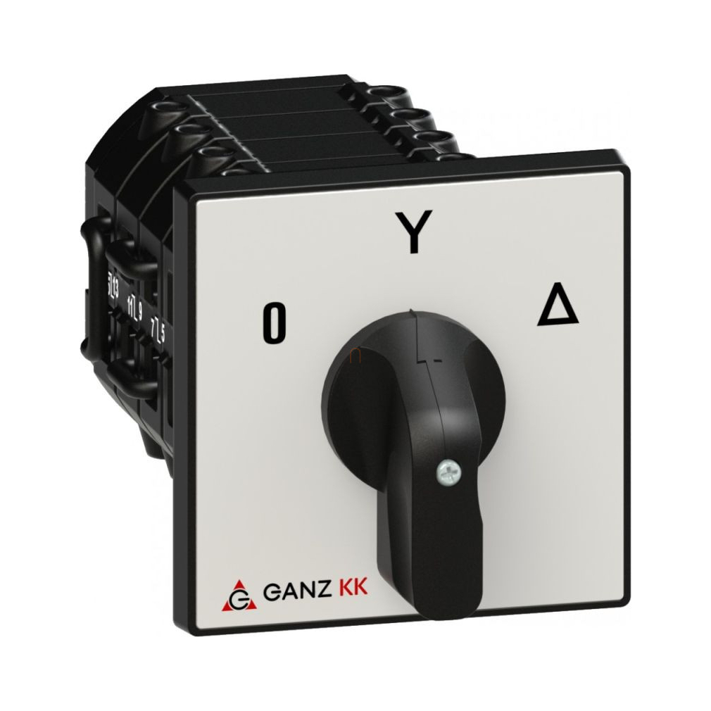 KK2-40-6009 Motorkapcsoló, fogantyús kézikapcsoló 40A, csillag-delta átkapcsoló IP44, Ganz