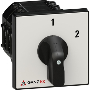   Ganz KK2-63-6004 Átkapcsoló 0 állás nélkül, fogantyús kézikapcsoló 63A, 1-2 felirat, IP44, 3P