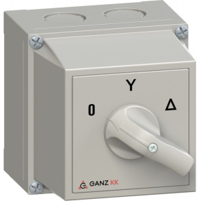   Ganz motorkapcsoló, tokozott kézikapcsoló 20A, csillag-delta átkapcsoló IP65 (KKM0-20-6009)