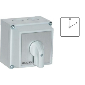   Ganz KKM1-32-6044 speciális tokozott irányváltó kapcsoló, +2 érintkező, 32A, 4P