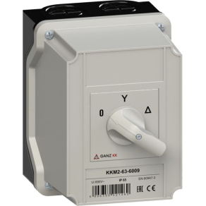   Ganz KKM2-63-6009 Motorkapcsoló, tokozott kézikapcsoló 63A, csillag-delta átkapcsoló IP65