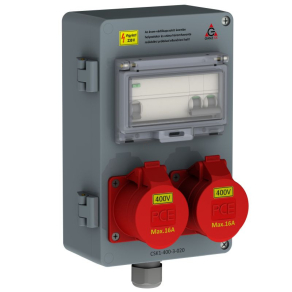   Ganz CSK1-400-1-020-16  Csatlakozó kombináció  túláram védelemmel  2db 5P 16A  16A,  4111-4-102016
