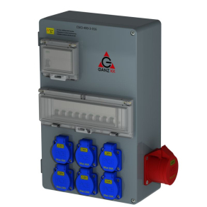   Ganz CSK3-400-3-016-32  Csatlakozó kombináció  teljes védelemmel  1db 5P 16A, 6db 2P+N 16A  32A,  4113-4-301632