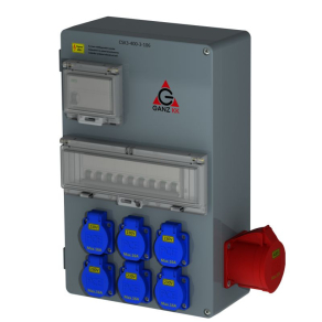  Ganz CSK3-400-3-106-32  Csatlakozó kombináció  teljes védelemmel  1db 5P 32A, 6db 2P+N 16A  32A,  4113-4-310632