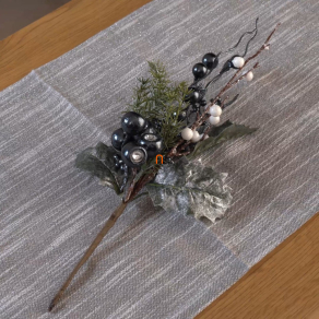 Karácsonyi bogyós műnövény dekoráció, 40 cm