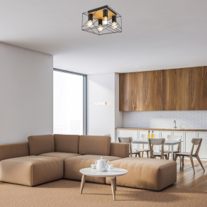   Rácsos mennyezeti lámpa, 4 foglalattal - Boire Rábalux 71024